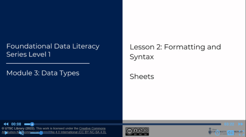 Sheets - M03 - L02 - Formatting and Syntax