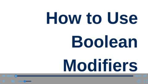 Library101 - Boolean Modifiers