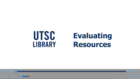 Library101 - Evaluating Resources