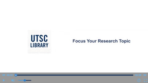 Library101 - Focus Your Research Topic