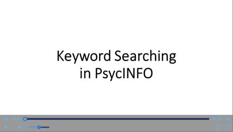 Keyword Searching in PsycINFO