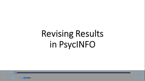 Revising Results in PsycINFO