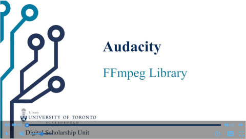 Audacity 01 - FFMPEG Library