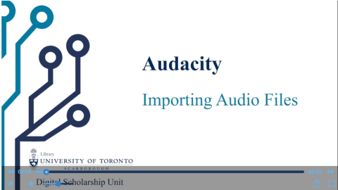 Audacity 02 - Import Audio