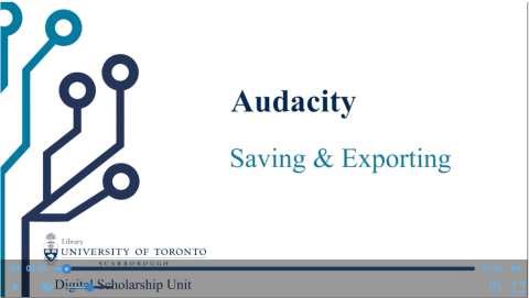 Audacity 07 - Saving Export