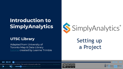 SimplyAnalytics 02 - Setting up a Project